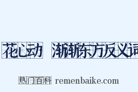 花心动·渐渐东方反义词是什么意思的图片